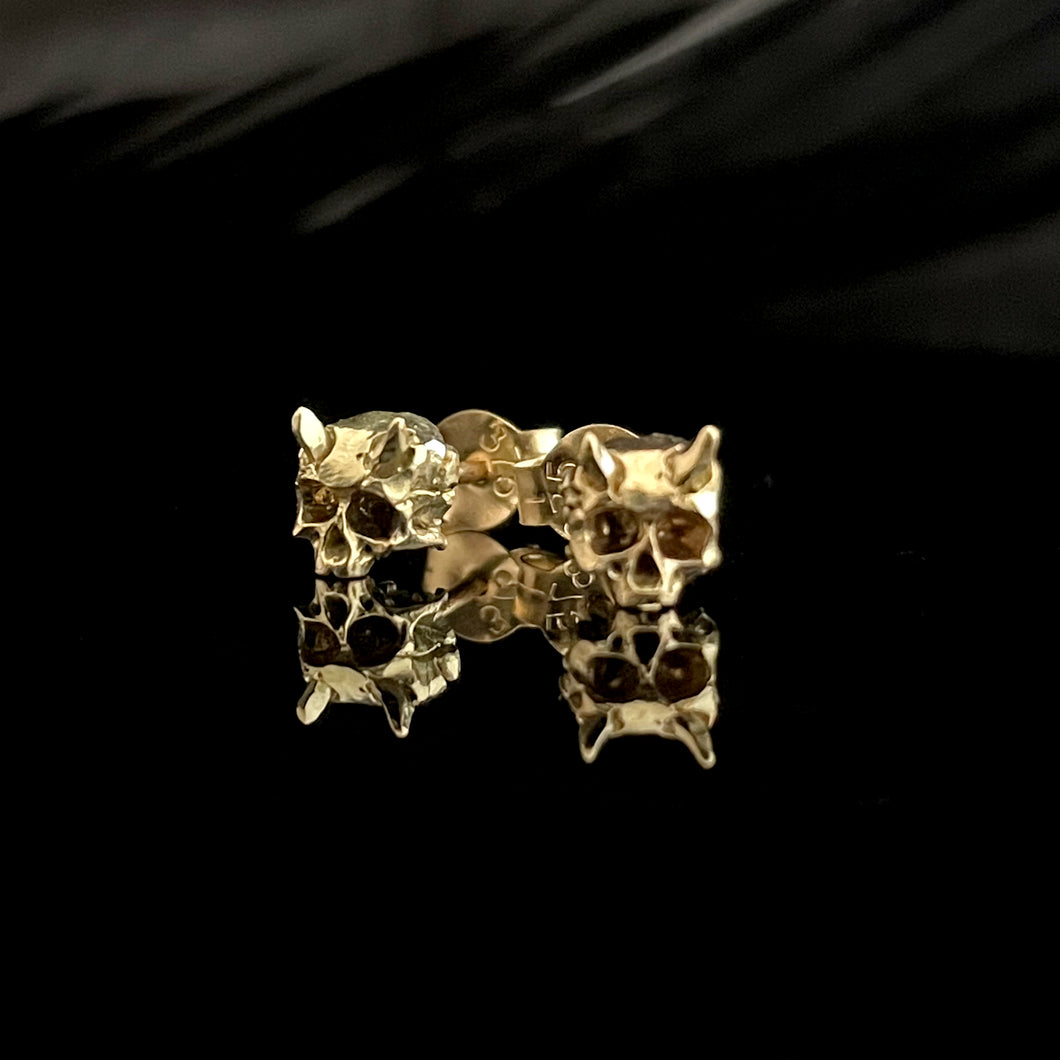 Gold Azazel Stud Earrings