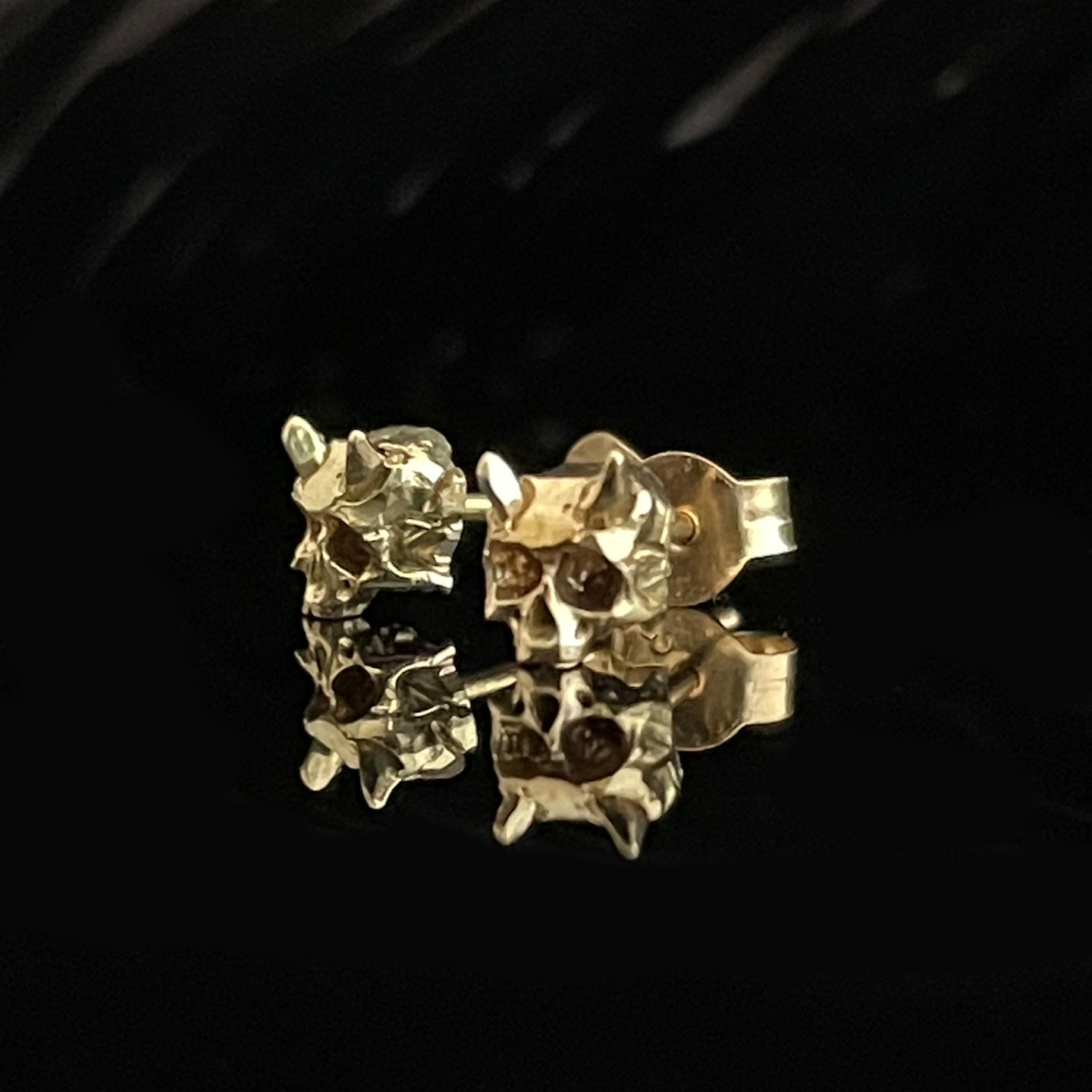 Gold Azazel Stud Earrings