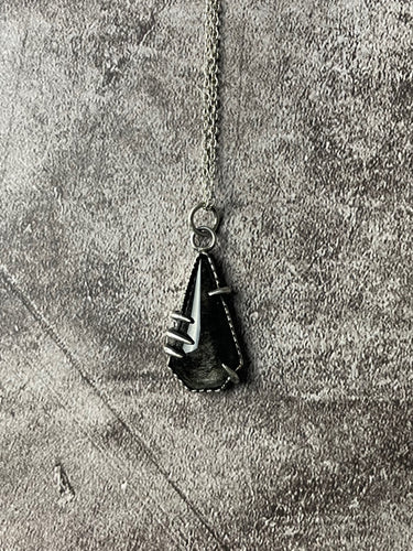 925 Silver Obsidian Amulet RTST