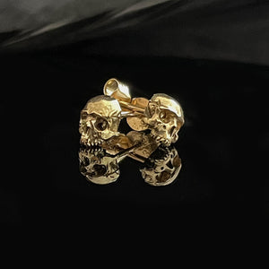 Gold Skull Stud Earrings