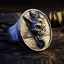 Load image into Gallery viewer, ossua-et-acroamata-jewelery-gothic-goth-memento-mori-sterling-silver-925-Testament-Sigil-Ring
